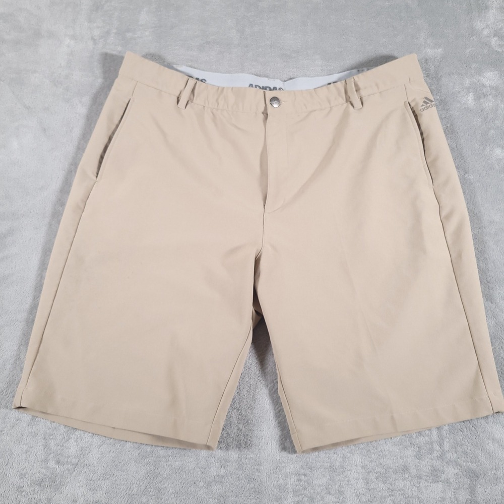 Adidas Shorts Mens 40 Tan Ultimate365 Golf Performance Stretch Khaki Casual